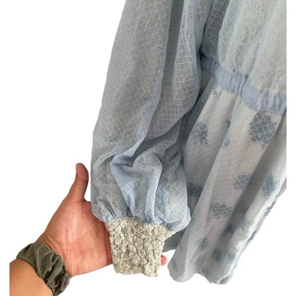 We are HAH Make it a Double Lace Robe French Blue Reversible Size Small - NWT - Picture 4 of 10